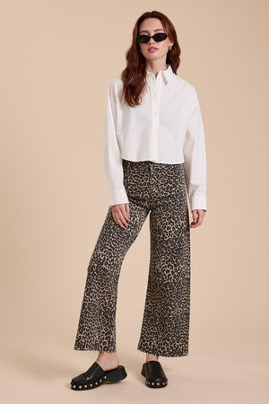 Laney Leopard Denim Pants Stretchy