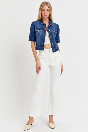 Emmy Updated Short Sleeve Denim Jacket (2 COLORS)