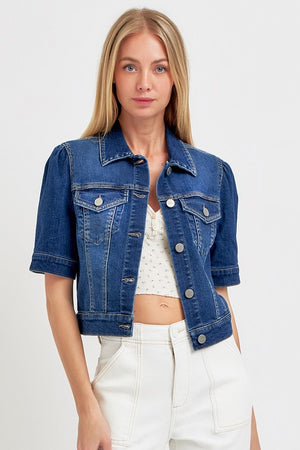 Emmy Updated Short Sleeve Denim Jacket (2 COLORS)