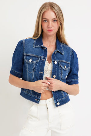 Emmy Updated Short Sleeve Denim Jacket (2 COLORS)
