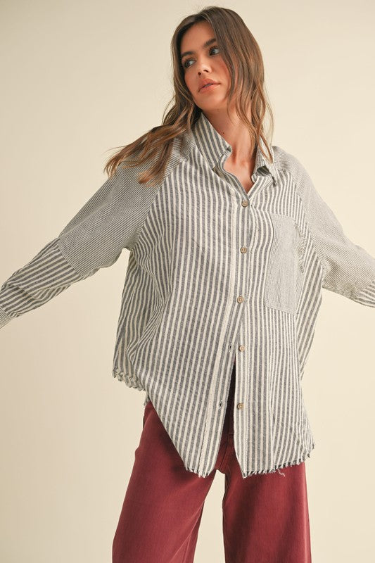 Beverly Striped Button Down Shirt