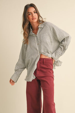 Beverly Striped Button Down Shirt