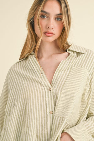 Beverly Striped Button Down Shirt