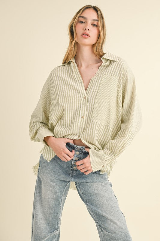 Beverly Striped Button Down Shirt