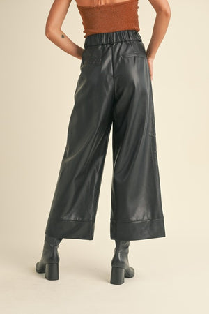 Venice Vegan Leather Cropped Pants