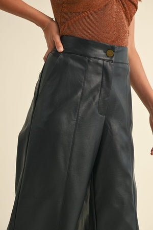 Venice Vegan Leather Cropped Pants