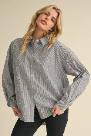 Blingy Babe Button Down