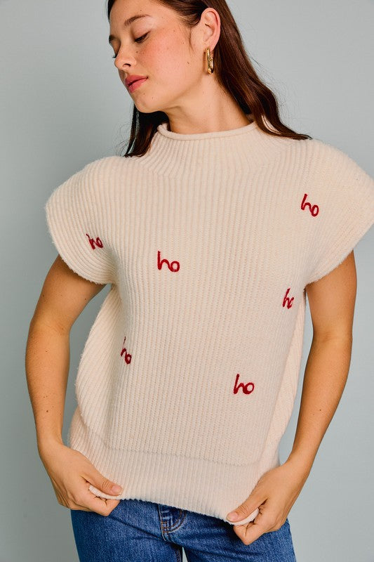 HO HO HO Mock Neck Sweater