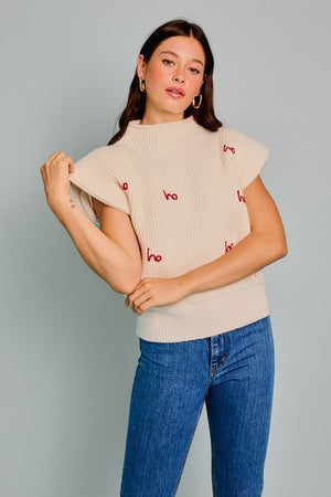 HO HO HO Mock Neck Sweater