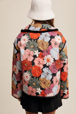 Garden Haze quilted Floral Blazer/Jacket