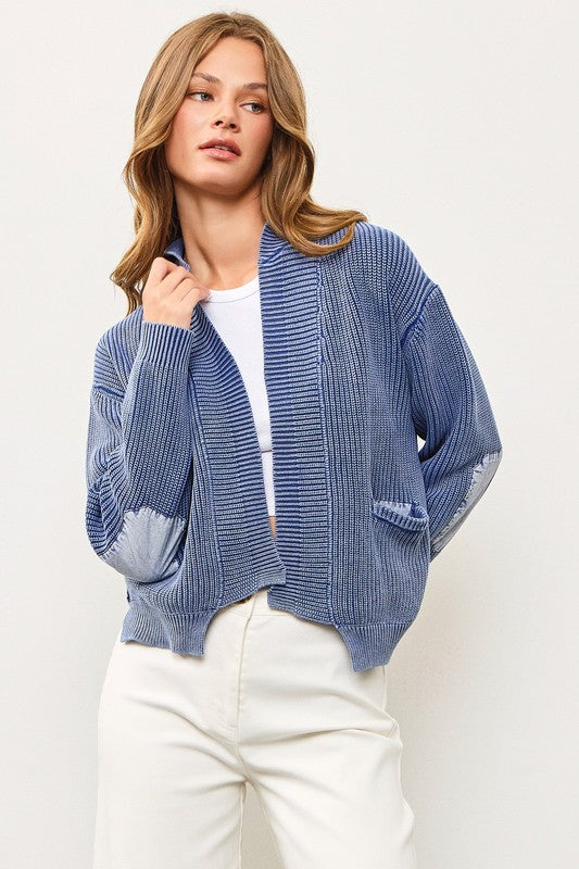 Natalie Washed Denim Color Shrug