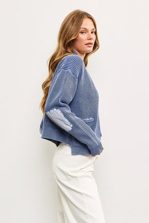 Natalie Washed Denim Color Shrug