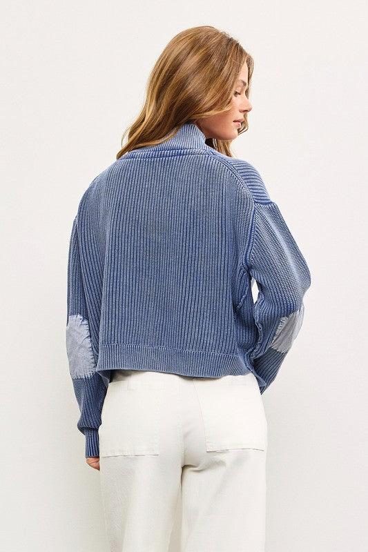 Natalie Washed Denim Color Shrug