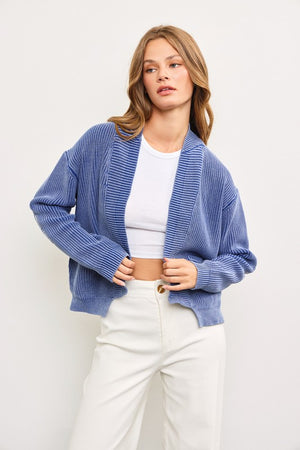 Natalie Washed Denim Color Shrug