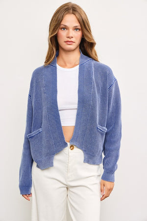 Natalie Washed Denim Color Shrug