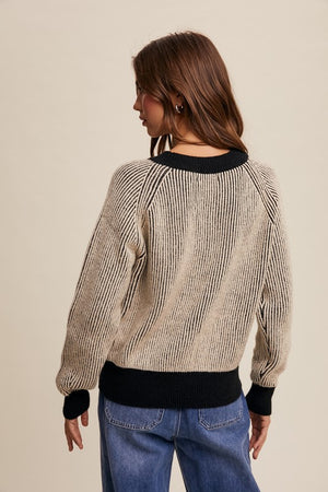 Shabby and Chic RIbbed Knit Sweater