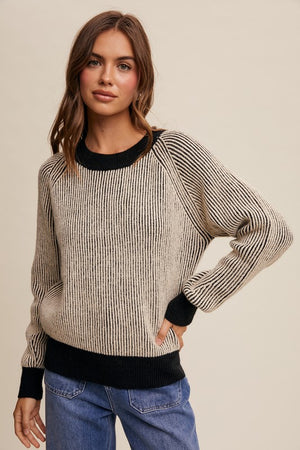 Shabby and Chic RIbbed Knit Sweater