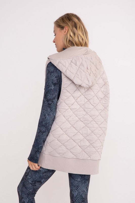 Quincey's Quilted Oversized Fleece Vest