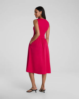 Spanx Jersey High Neck Midi Dress