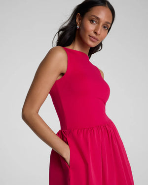 Spanx Jersey High Neck Midi Dress