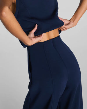 Spanx Shawl Collar Half Zip Jumpsuit in Black (2 colors)