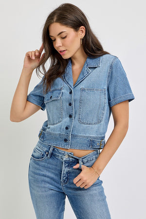 Shanda Short Sleeve Denim Jacket