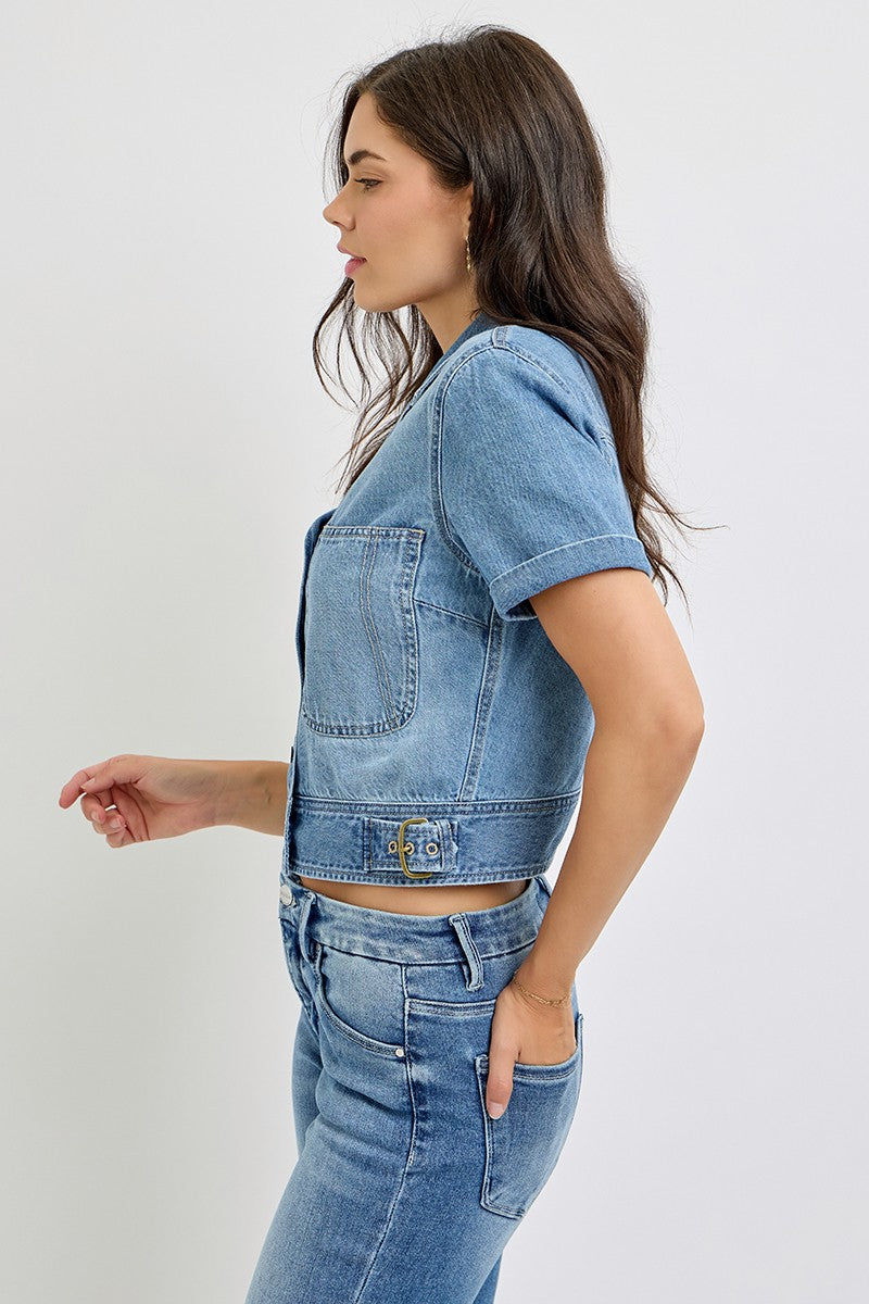 Shanda Short Sleeve Denim Jacket