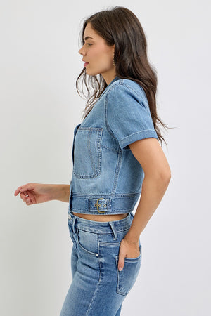 Shanda Short Sleeve Denim Jacket