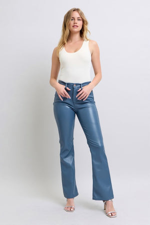 Talia Tummy Control Leather Pants in 2 colors!