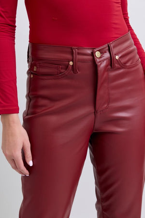 Talia Tummy Control Leather Pants in 2 colors!