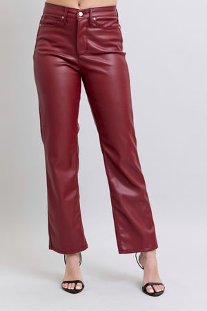 Talia Tummy Control Leather Pants in 2 colors!