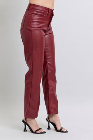 Talia Tummy Control Leather Pants in 2 colors!