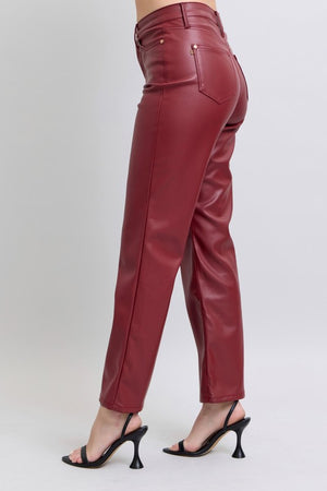 Talia Tummy Control Leather Pants in 2 colors!