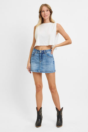 Skyler Stretchy Denim Skorts