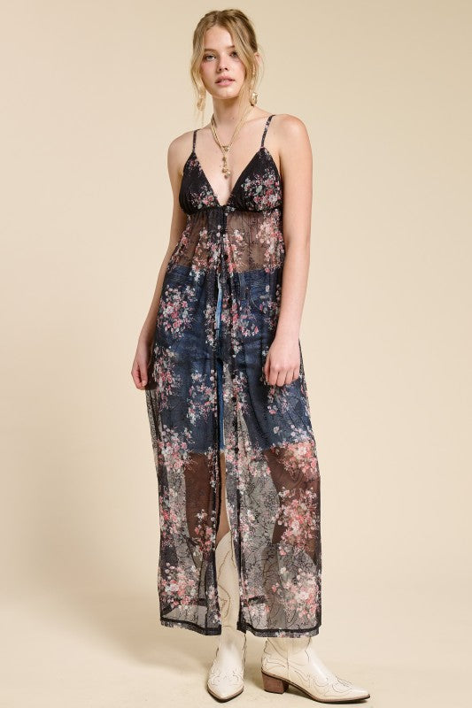 lace bralette maxi dress Bindy Floral Cover-up with stretch this flowy and breathable Size:2S-2M-2L Roblox dress to impress DELETEDPRODUCTISSUE