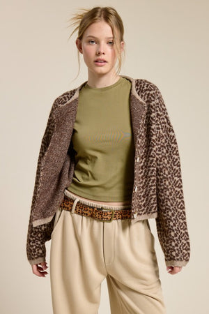 Chandler Cheetah Print Cardigan (ReSTOCK)