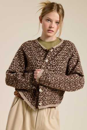 Chandler Cheetah Print Cardigan (ReSTOCK)
