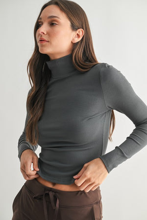 Mary Microribbed Long Sleeve Turtleneck (5 colors)