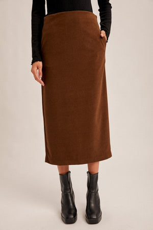 Bailey Brushed Textured Midi Skirt