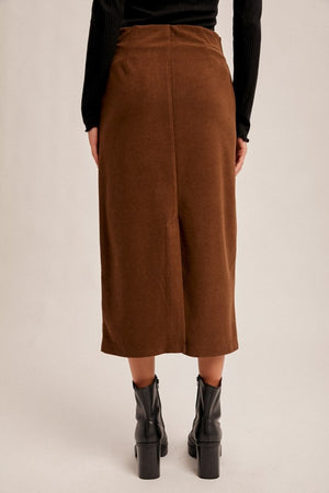 Bailey Brushed Textured Midi Skirt