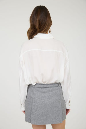 Lila Oversized White Button Down Shirt