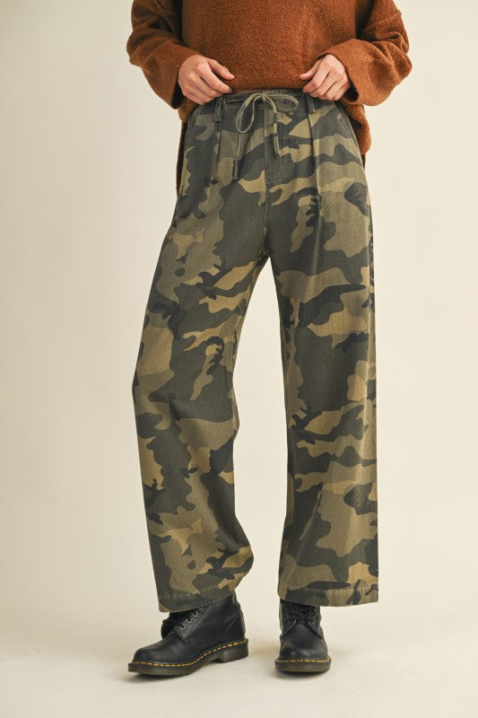 Cally Camo Drawstring Pants