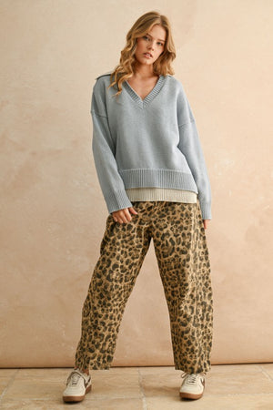 The Layering Lady Light Blue Layered Sweater