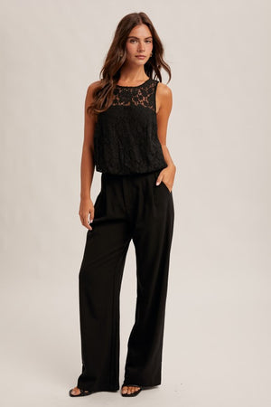 Lillian Lace Bubble Hem tank