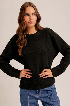 Calei Crew Neck Relaxed Fit Basic Best Sweater