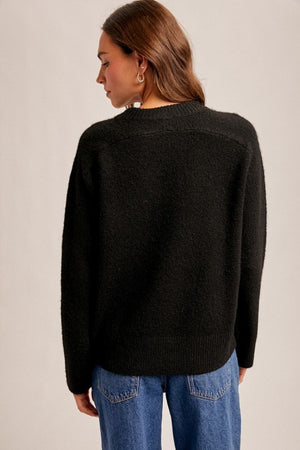 Calei Crew Neck Relaxed Fit Basic Best Sweater
