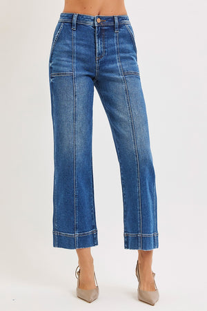 Cally Cropped straight leg Denim Jeans