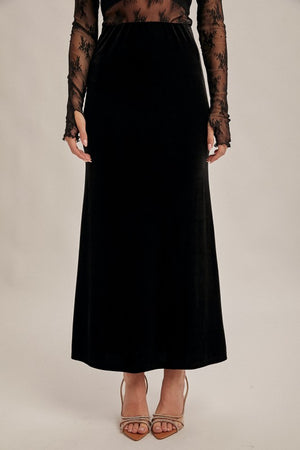 Valentina Velvet stretchy Maxi Skirt