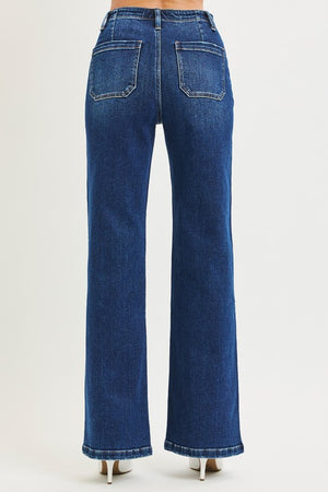 Finny Front Tie Wide Leg Jeans