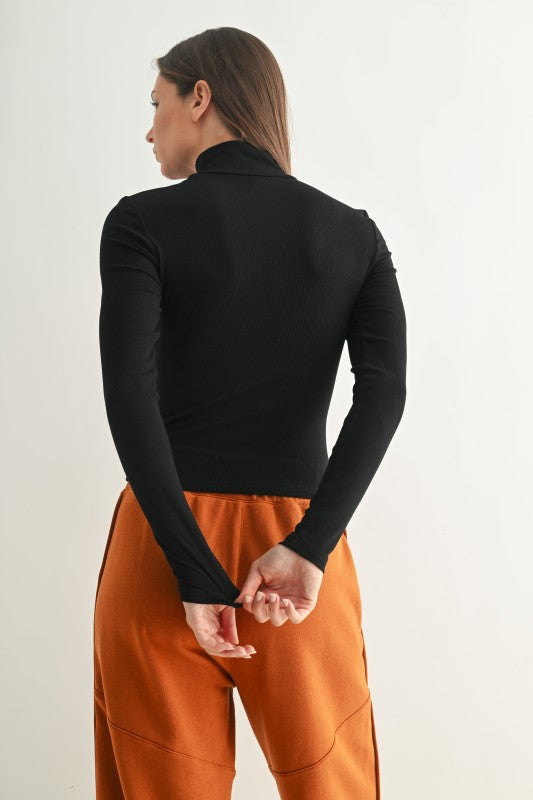 Mary Microribbed Long Sleeve Turtleneck (5 colors)